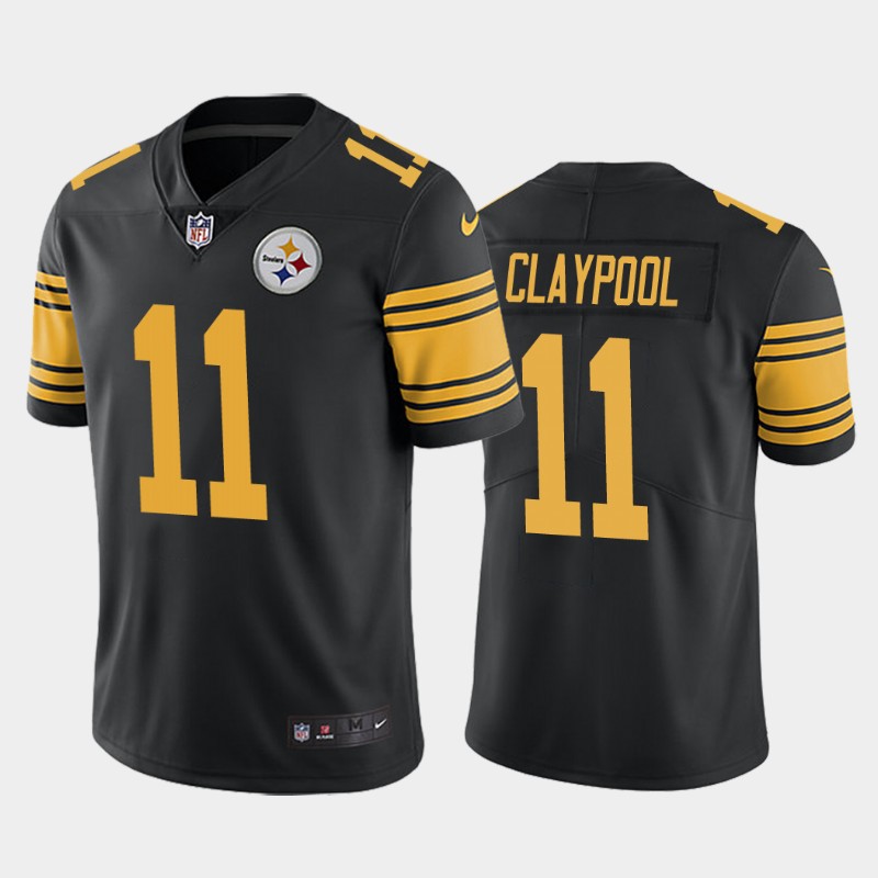 Men's Pittsburgh Steelers #11 Chase Claypool Black NFL Color Rush Limited Stitched Jersey